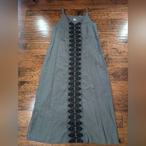 Made in Greece Grey Dress with Black Detailing